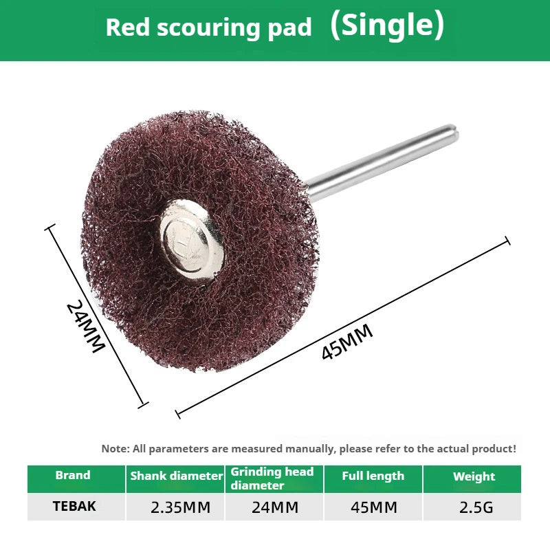 TEBAK Jewelry Tool Abrasive Wheel Double Fly Nylon Fiber Polishing Kits for Rotary Tools Scouring Pad Ball Type Material