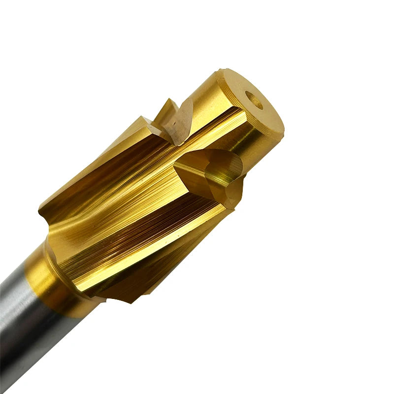 TEBAK M6-m16 High-speed Steel Countersunk Head Milling Cutter 4-tooth Titanium Plated Straight Shank End Milling Cutter