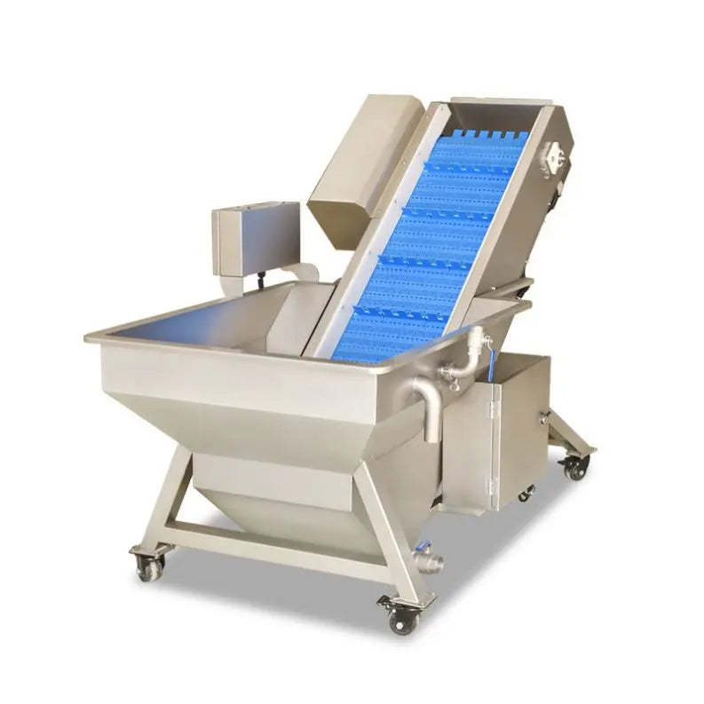 TEBAK Root Vegetable Pre-soaking Peeling Machine Potato Washing Peeling Machine with Inclined Lifting Conveyor Belt