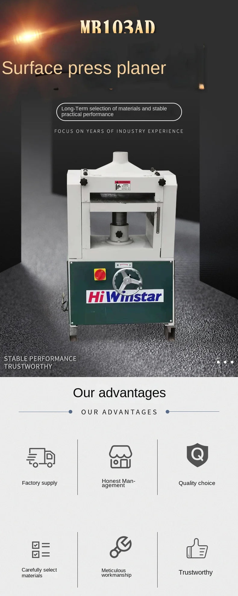 A TEBAK Small Electric Multi-function Wood Surface Thickening Single Side Wood Planer Wood Planer