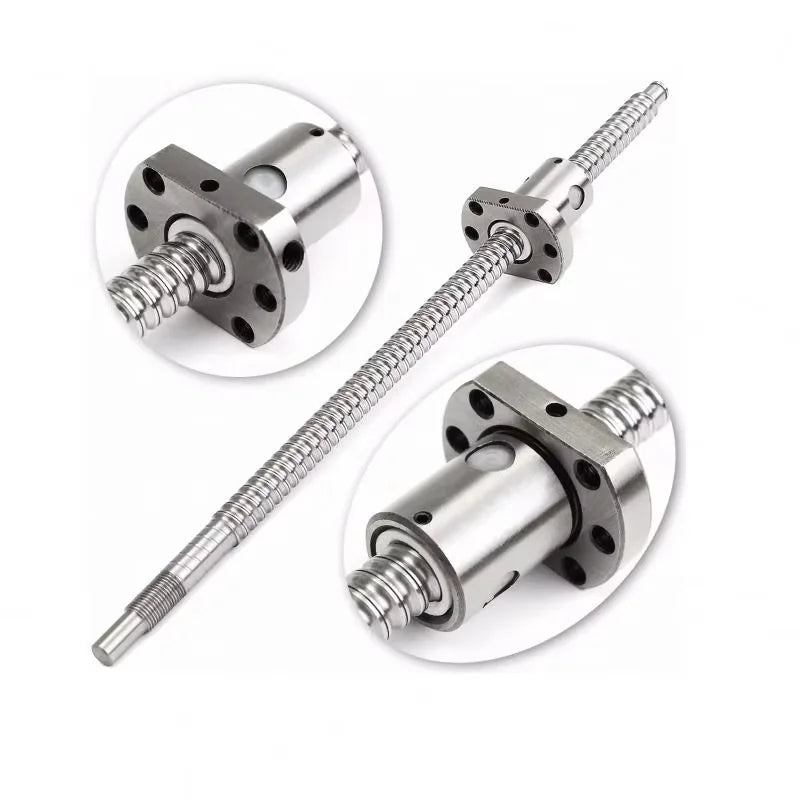 TEBAK D-04 SFU1605 Full Set 32mm Ball Screw CNC Machine Parts Rotating Nut Ballscrews Supports Bearing Blocks BK25 BF25