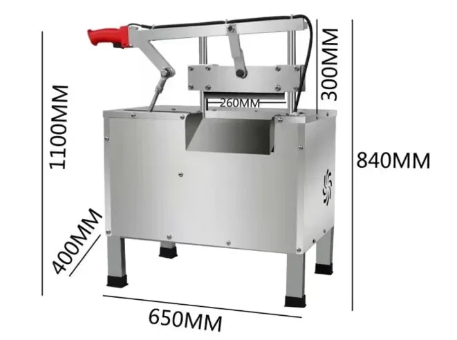 Mutton Frozen Fish Cutter Pork Ribs Hydraulic Bone Cutter Commercial Pig Trotters Guillotine Beef