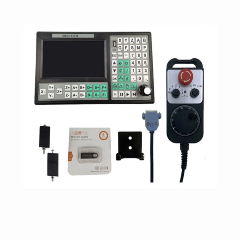 TEBAK SMC5-5-N-N CNC Offline Controller 5 Axis Group 500KHz Motion Control System 6 Axis Emergency Stop Handwheel