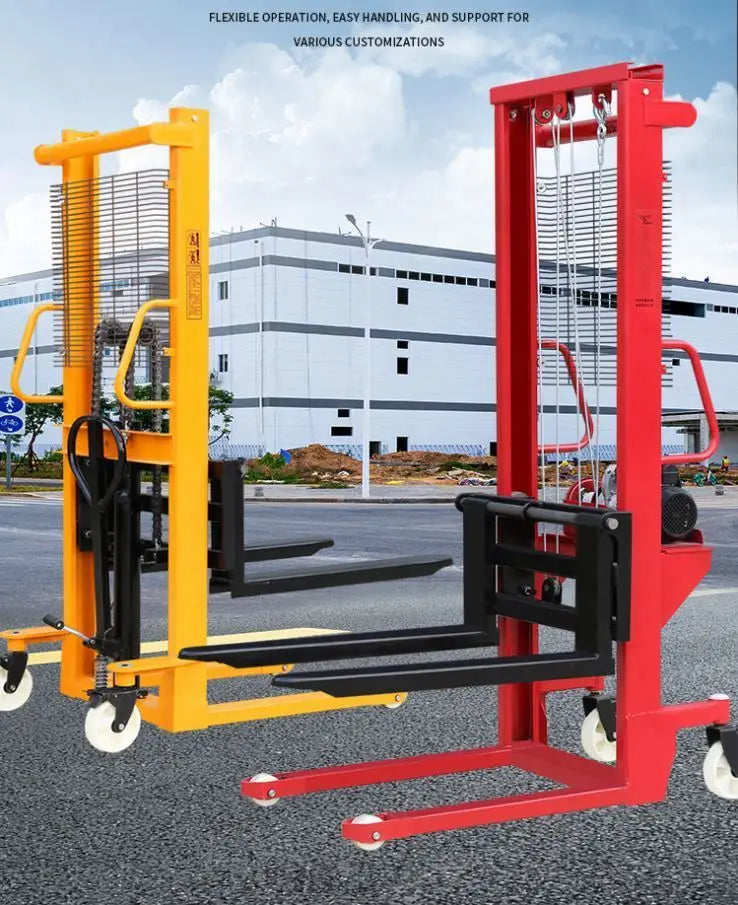 Fully Electric Stacker Provide Manual Hydraulic Forklift Trucks with Strong Bearing Capacity and Flexible Operation