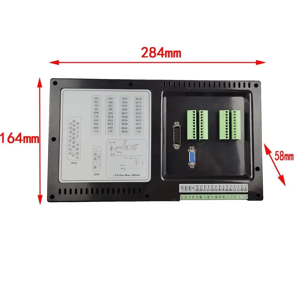 TEBAK SMC5-5-N-N CNC Offline Controller 5 Axis Group 500KHz Motion Control System 6 Axis Emergency Stop Handwheel
