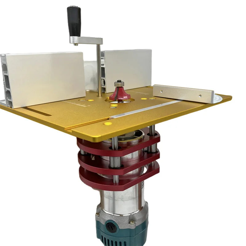 TEBAK Woodworking Router Lift 65mm Diameter Motors Router Table Wood Milling Lifting Plunge Base for Trimmer Engraving Machine