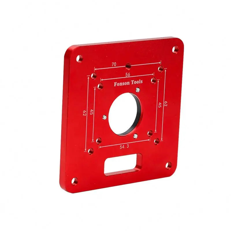 TEAK W-55 Aluminum Router Table Insert Plate Red Universal Trimming Machine Flip Board for Woodworking Benches Router Table Plat