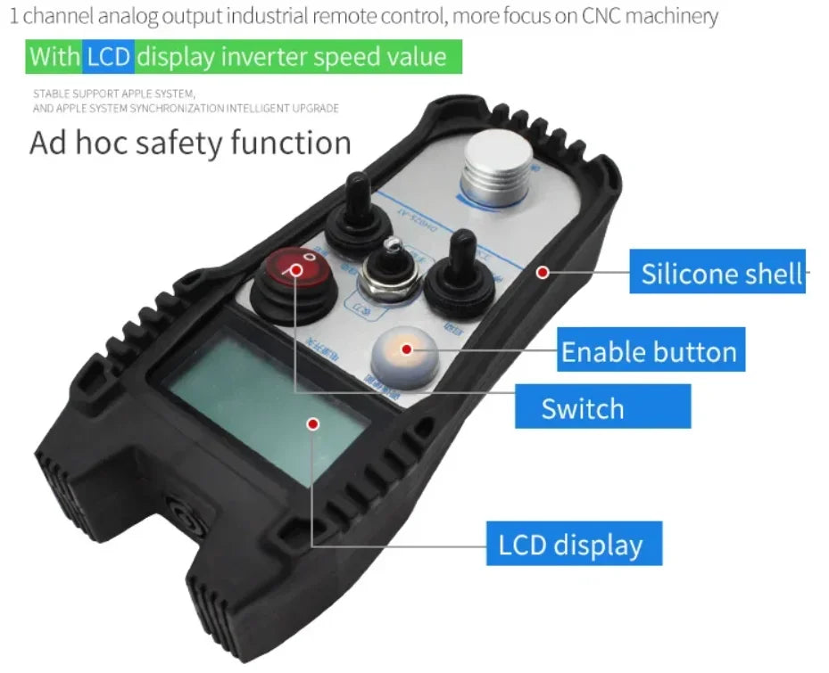 TEBAK Safety Industrial Radio Wireless Remote Controller for Carne Cutters with Receiver Electric Hoist Tower Crane Cyclmotion