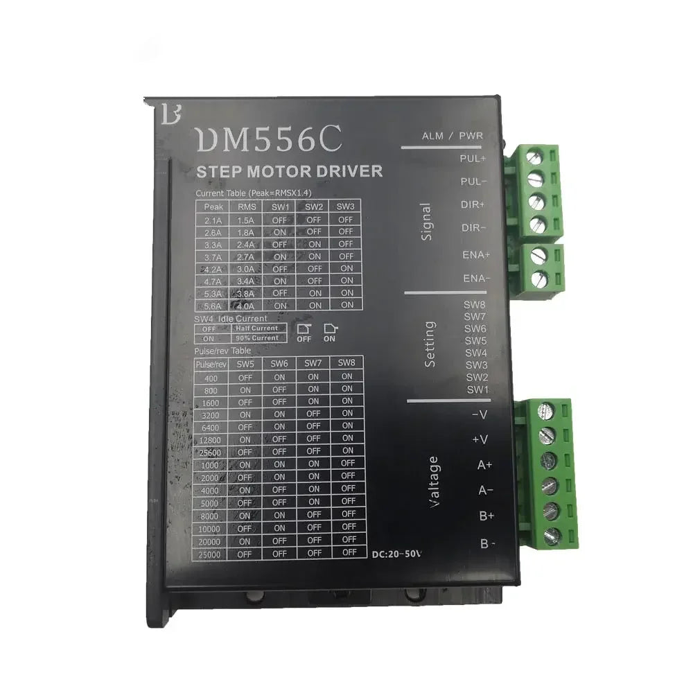 TEBAK CNC Accessories a Single Power Supply signal 5V-24V Universal 2-phase Digital Stepper Motor Driver DM556C DC20V-50V