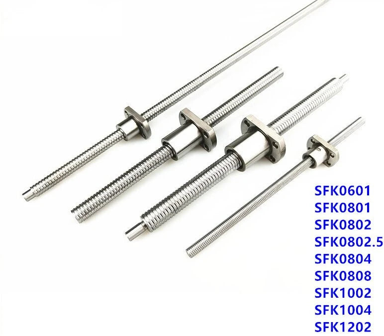 TEBAK D-13 CNC Machine Tool SFK0601 0801 0802 1002 1202 10mm Diameter 2mm Lead Miniature Linear Motion Ball Nut Ball Screw