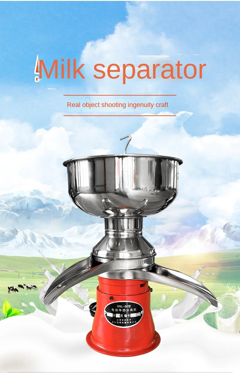 TEBAK Milk Cream Electric Centrifugal Separator 80/100 L/H Electric Milk Fat Centrifugal Separating Machine for Dairy Equipment