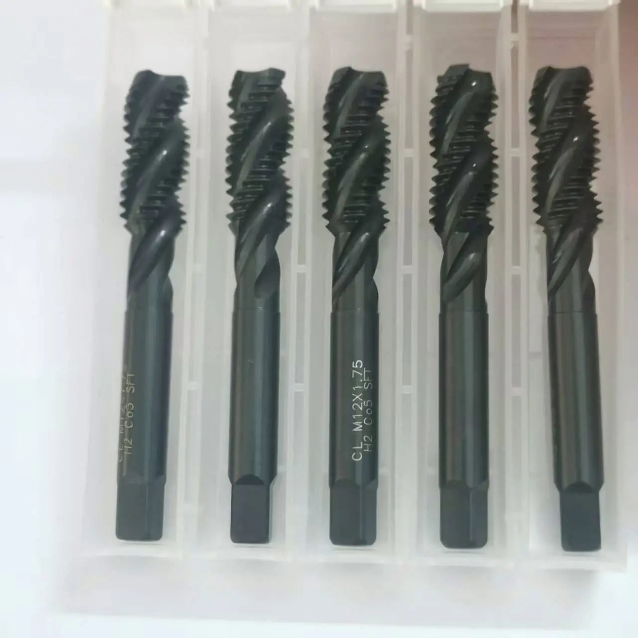 TEBAK Thread Taps Cutting Tool Straight Flute Machine Screw Thread Taps High Speed HSS Black Coating Machine Cutting Tools