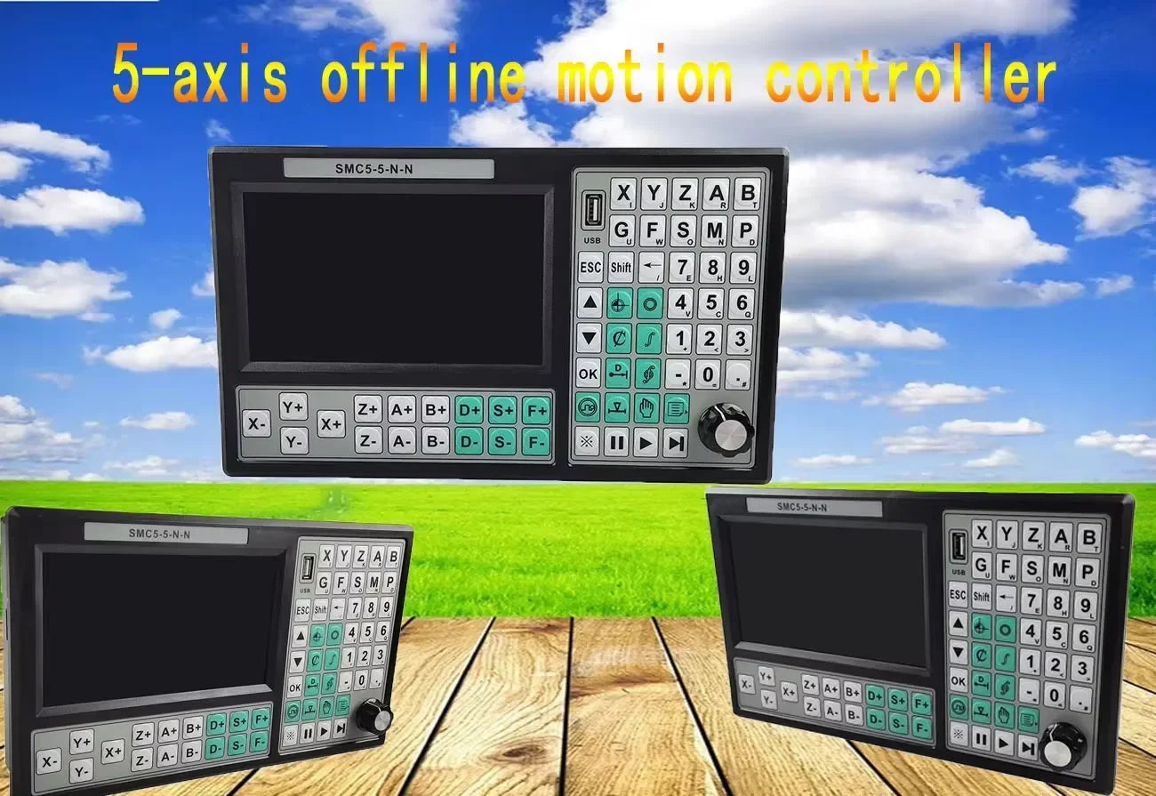TEBAK SMC5-5-N-N CNC Offline Controller 5 Axis Group 500KHz Motion Control System 6 Axis Emergency Stop Handwheel
