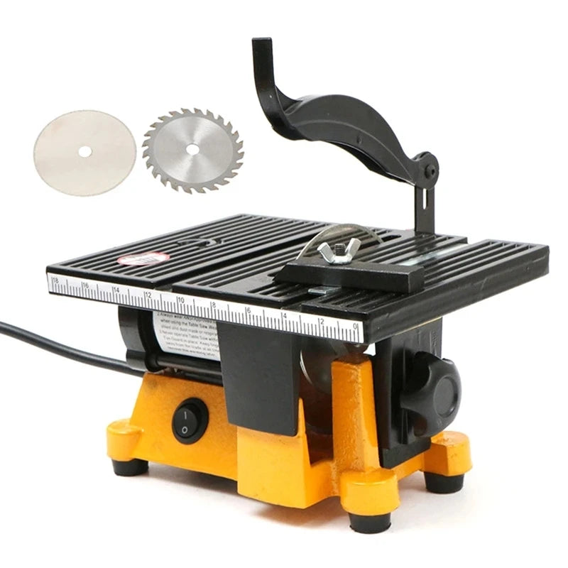 TEBAK 60W Multifunction Mini Bench Saw for Cutting Wood Copper Aluminium Mini Table Saw Mini Cutting Machine DIY Model Cutting