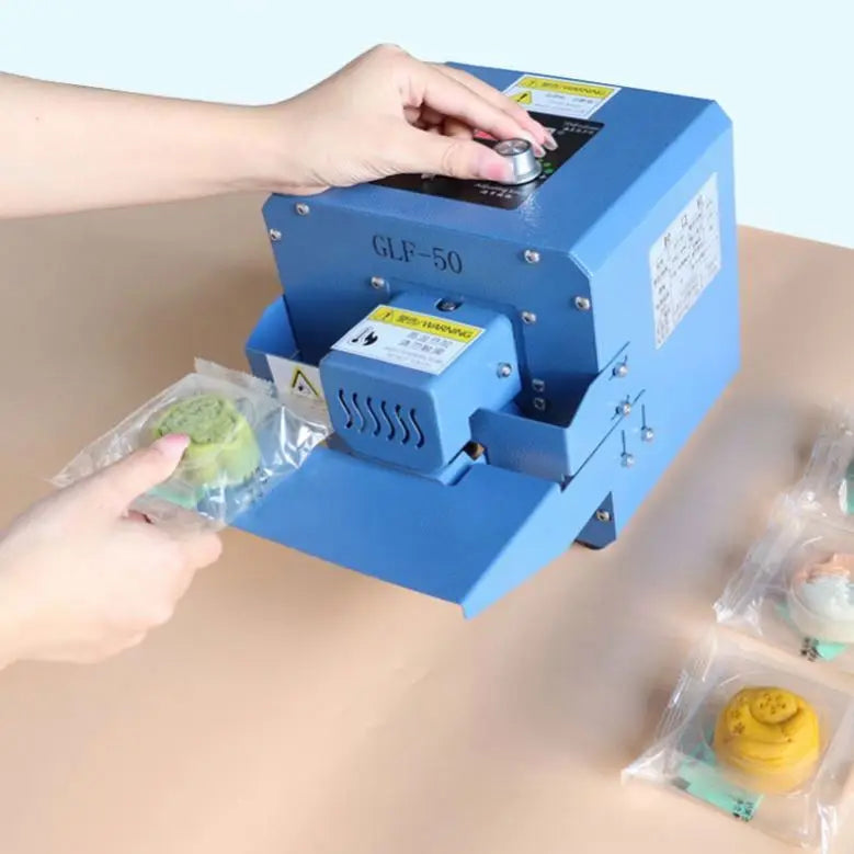 TEBAK Plastic Bags and Aluminum Foil Bags GLF-50 Small Continuous Automatic Bag Sealer High Speed Heat Sealer