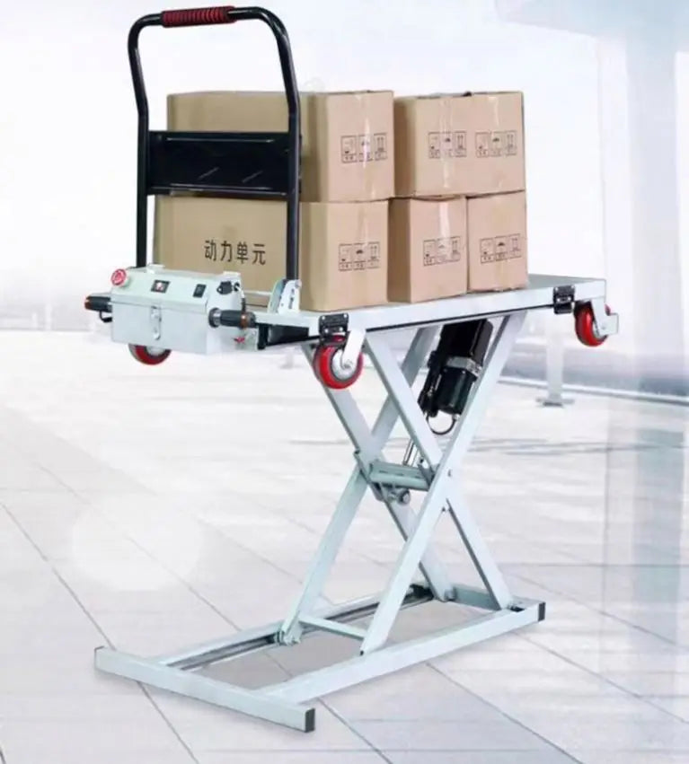 Hydraulic Lifting Getting on and Off Following the Vehicle for Loading and Unloading Thickened Scissor Forks One Key Lifting