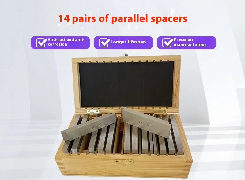 TEBAK Machine Tools 150x8.5mm 9pairs Precision Parallel Set Block Set Parallel Pad Gauge Block CNC Milling Pads