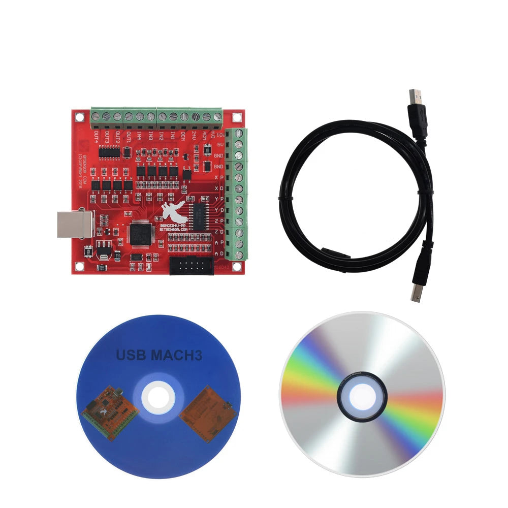 CNC Red Breakout Board USB MACH3 100Khz 4 Axis Interface Driver Motion Controller Driver Board