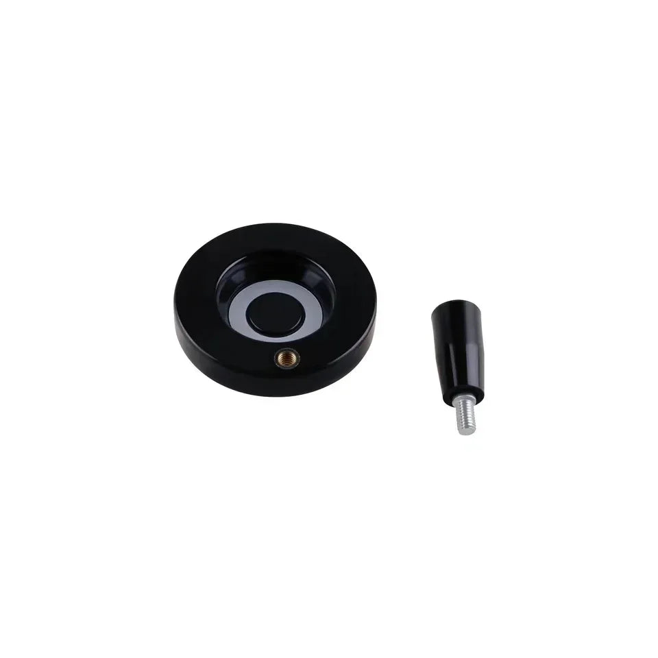 CNC 3D Printer Spoked Handwheel 63mm 80mm Black Aluminum Alloy Handwheel Back Corrugated Milling Machine Lathe