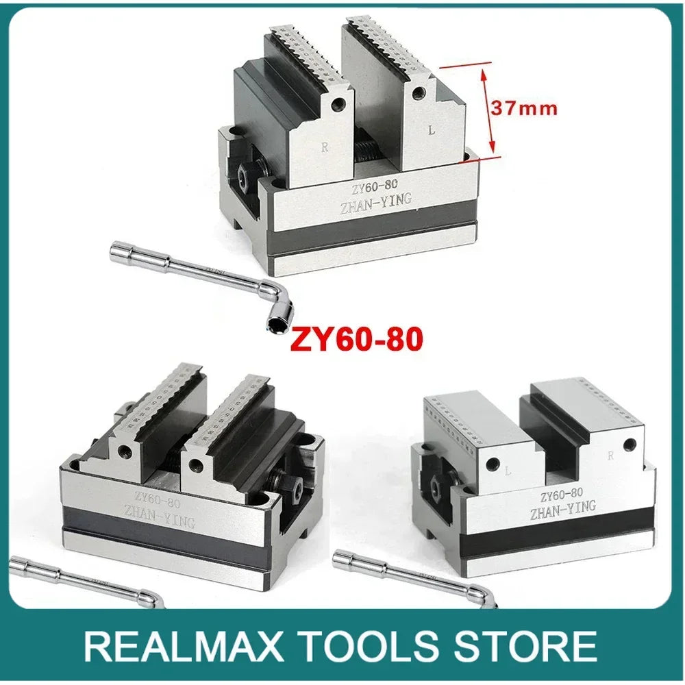 Precision ZY60-80 Four Axis Five Axis Turntable Fixture Self Centering CNC Vise CNC Machining Center Concentric Flat Nose Pliers
