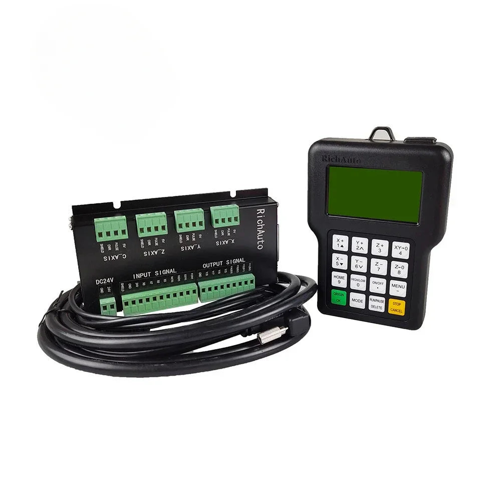 CNC Controller Richauto DSP A11E A18E 3Axis 4Axis USB Remote Control System, Supports Multi-Head Replacement and G Code