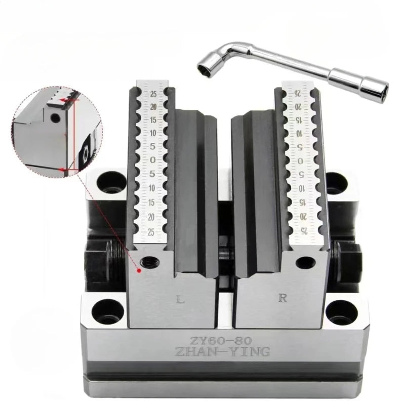 Precision ZY60-80 Four Axis Five Axis Turntable Fixture Self Centering CNC Vise CNC Machining Center Concentric Flat Nose Pliers