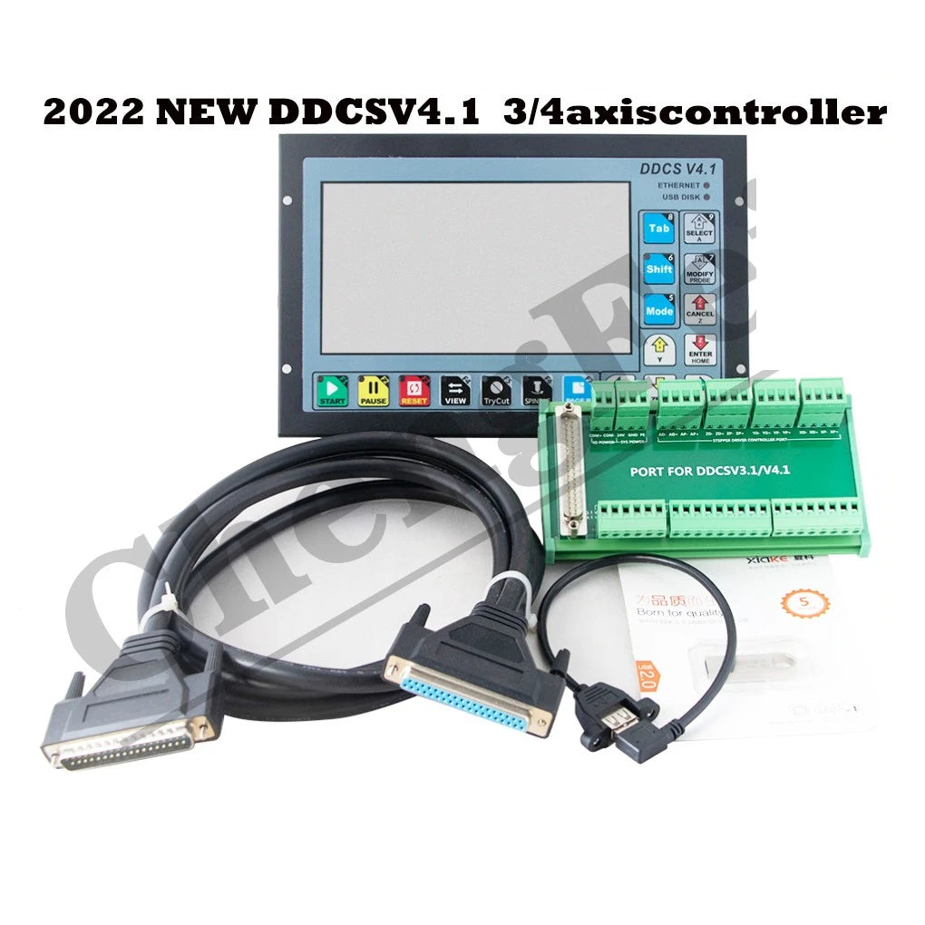 CNC latest DDCSV3.1 upgrade DDCS V4.1 3/4 axis independent offline machine tool engraving and milling CNC motion controlle