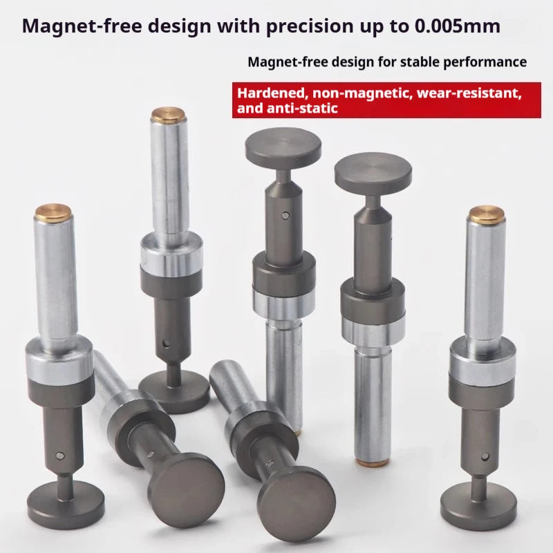 High-precision spring-pull eccentric T-type non-magnetic edge finder with T-shaped groove anti-magnetic eccentric spring