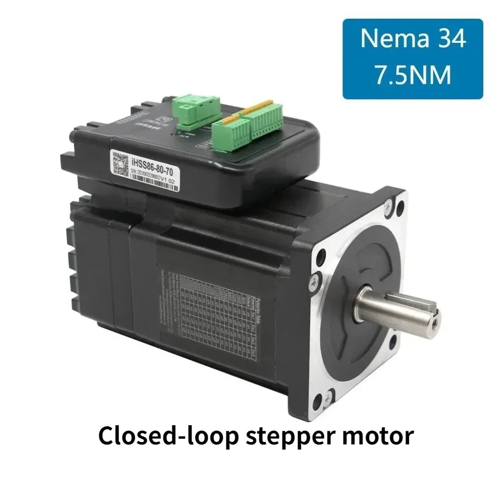 Cnc Original NEMA 34 Integrated Closed Loop Stepper Motor 80V 7.5Nm 2-Phase 86mm Hybrid Stepper Servo Motor IHSS86-80-70