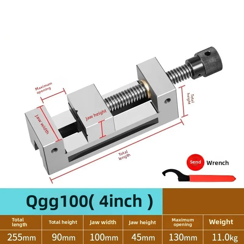 Precision Tool Maker QGG100 4 Inch CNC Vise Right Angle Mirror Grinder CNC Vise Grab Tong Surface Grinder Milling Machine