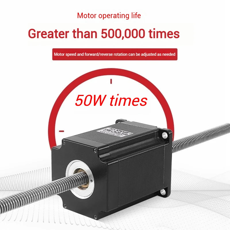 57 Through-type Trapezoidal Screw Drive Stepper Motor T10 Linear Screw Extension Linear Motor Length 76MM