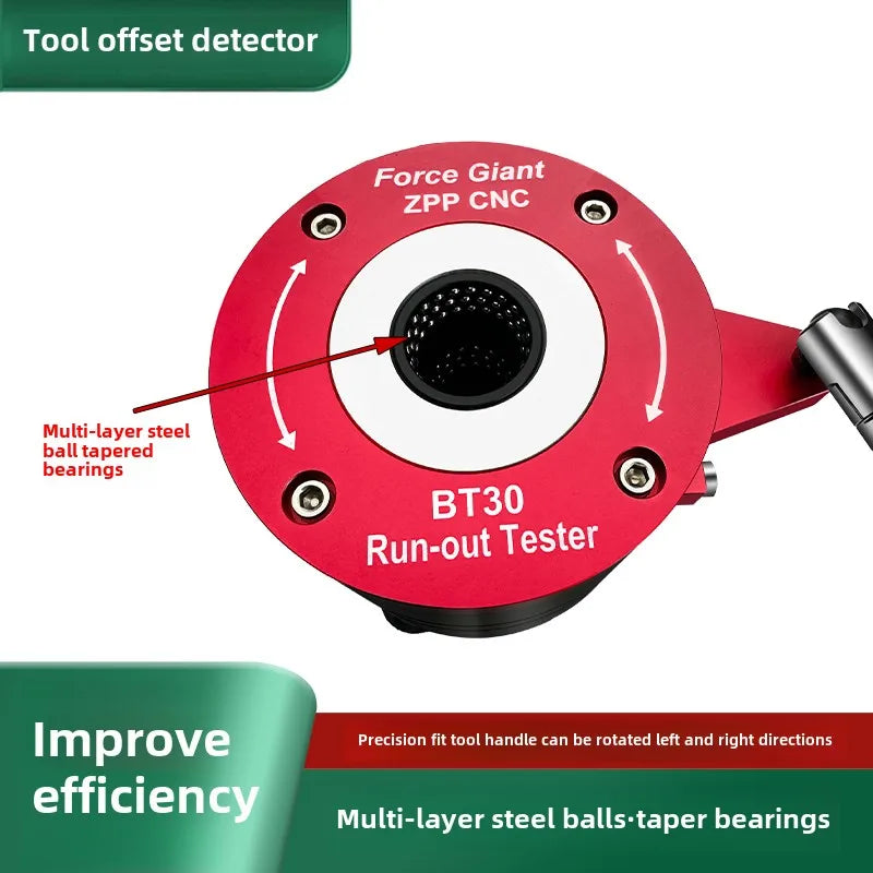 CNC knife swing measuring instrument BT30 BT40 Tool Runout Tester Spindle Runout Measuring Instrument Holder Concentricity Gauge