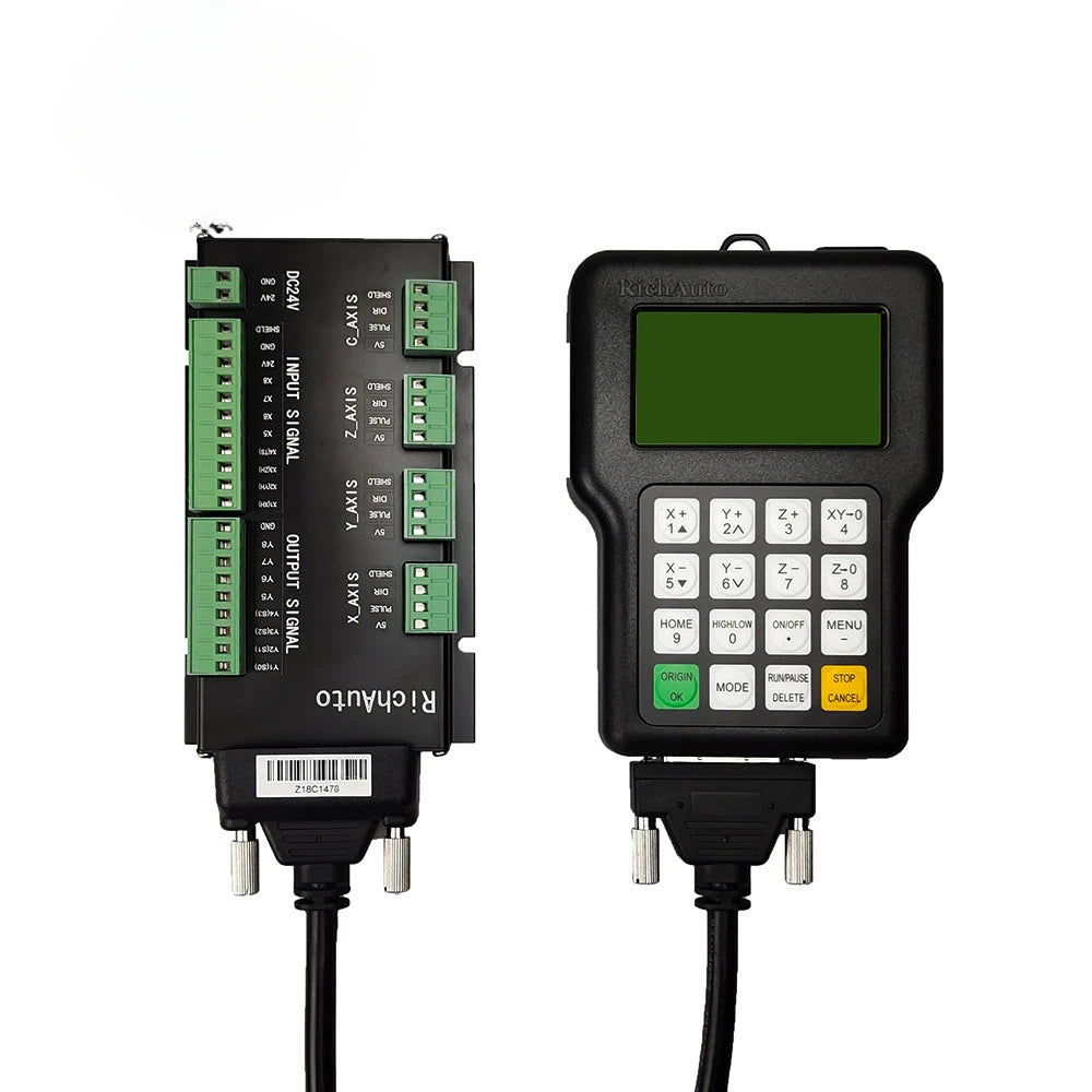 CNC Controller Richauto DSP A11E A18E 3Axis 4Axis USB Remote Control System, Supports Multi-Head Replacement and G Code