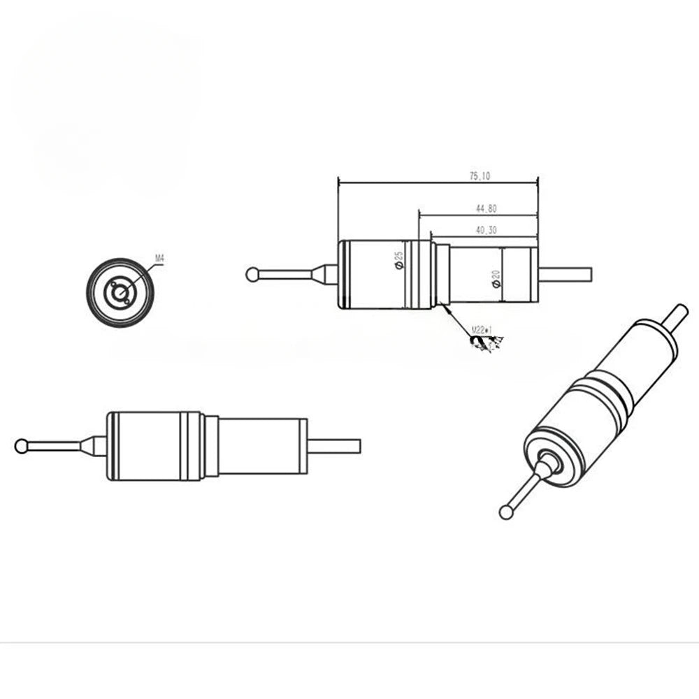 CNC contact type T-25 edge finder probe machine tool wired probe detection sensor automatic centering waterproof Renishaw