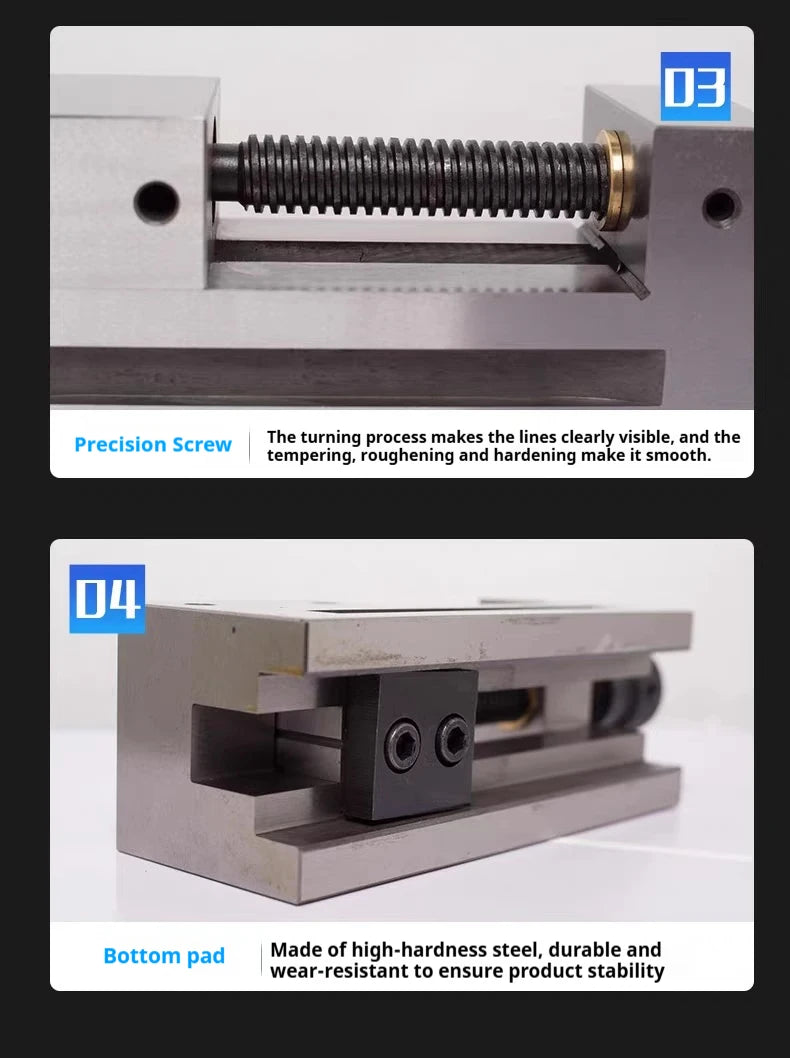 Precision Tool Maker QGG100 4 Inch CNC Vise Right Angle Mirror Grinder CNC Vise Grab Tong Surface Grinder Milling Machine