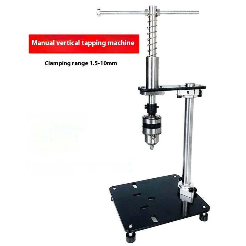 Manual Tapping Machine Small Vertical Desktop Tapper Adjustable T-Handle Tap Holder Wrench B12 1.5-10MM Chuck