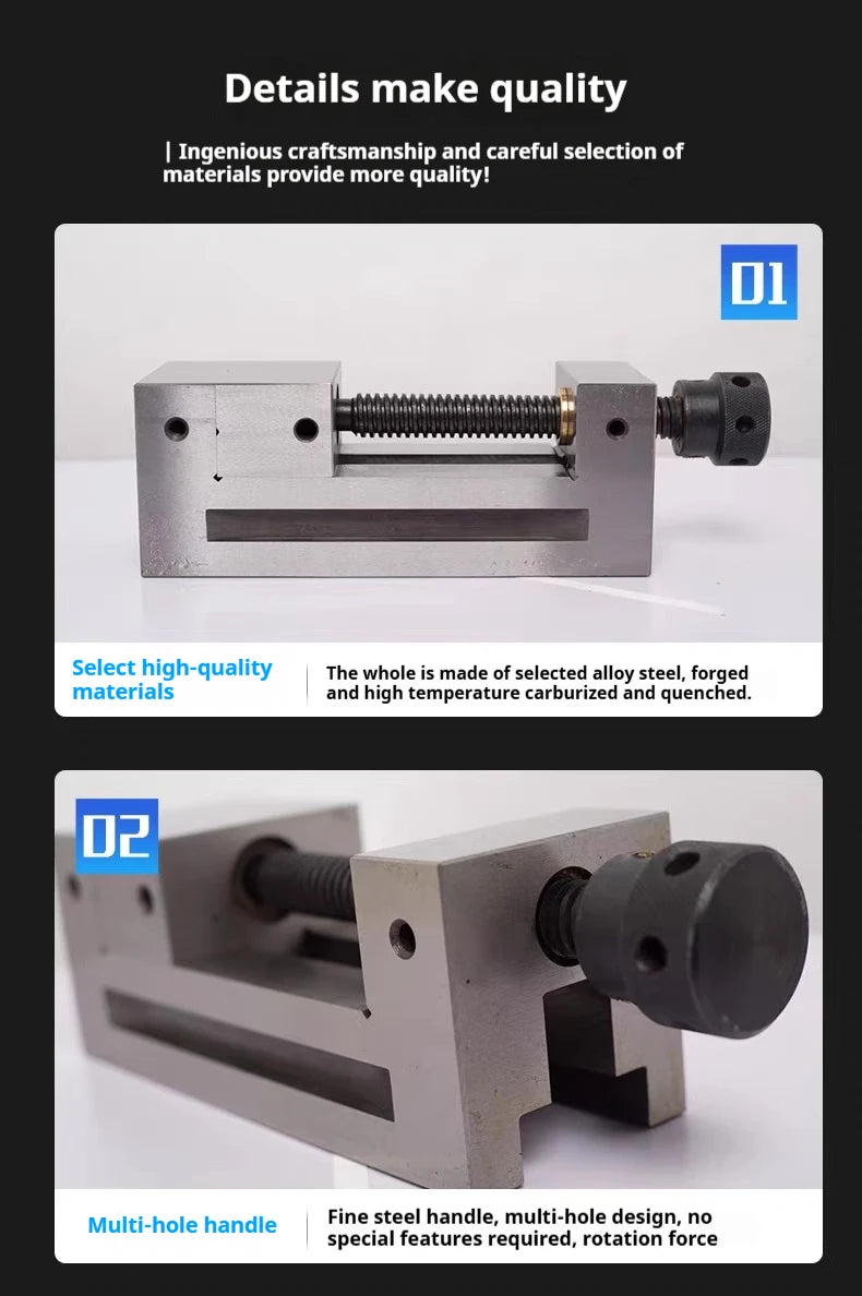 Precision Tool Maker QGG100 4 Inch CNC Vise Right Angle Mirror Grinder CNC Vise Grab Tong Surface Grinder Milling Machine