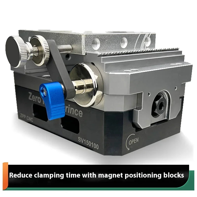 CNC Workpiece Locator Auxiliary Self Centering Vice Vise Magnet Locator Positioner Parallel Magnetic Suction Auxiliary Vise Vice