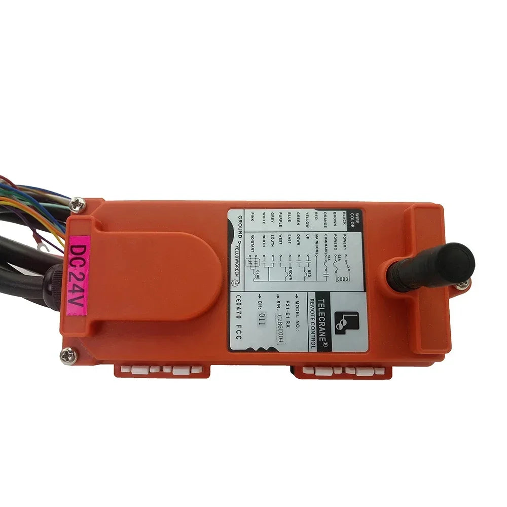 24V Industrial remote controller switches Hoist Crane Control Lift Crane 1 transmitter + 1 receiver F21-E1B