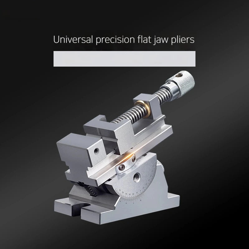 Universal Flat Jaw Precision Vise, Rotating vise,size 2 to 3 inches, 360° Rotation Adjustable angle, Vertical tilt up to 50°