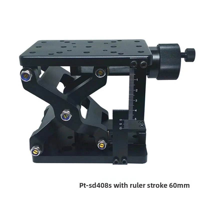 High Precise Manual Lift Z-axis Manual Lab Jack Elevator Optical Sliding Lift lifting platform PT-SD408 PT-SD408S 60mm Travel