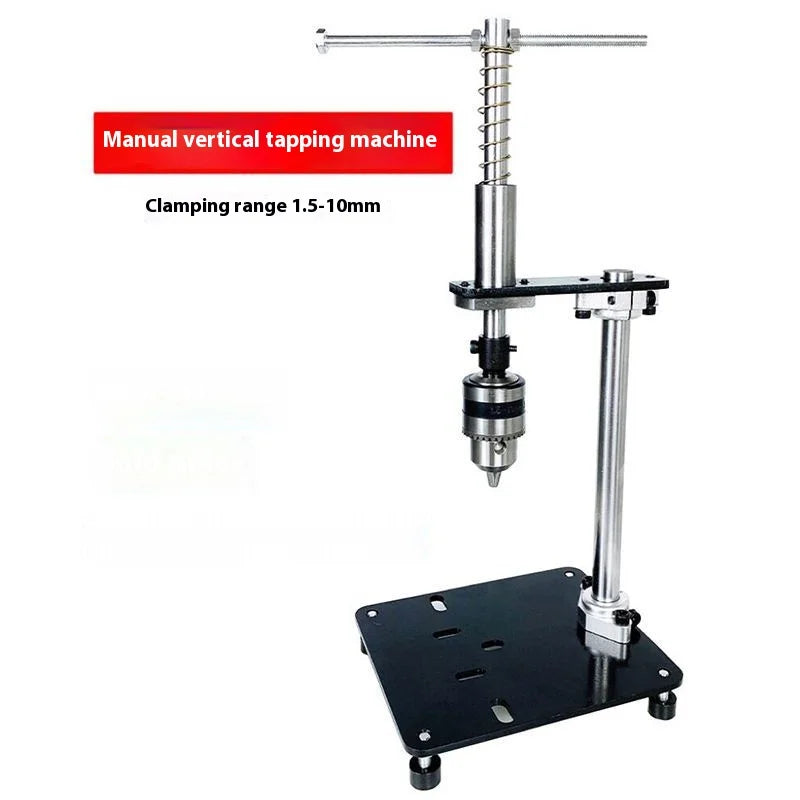 Manual Tapping Machine Small Vertical Desktop Tapper Adjustable T-Handle Tap Holder Wrench B12 1.5-10MM Chuck