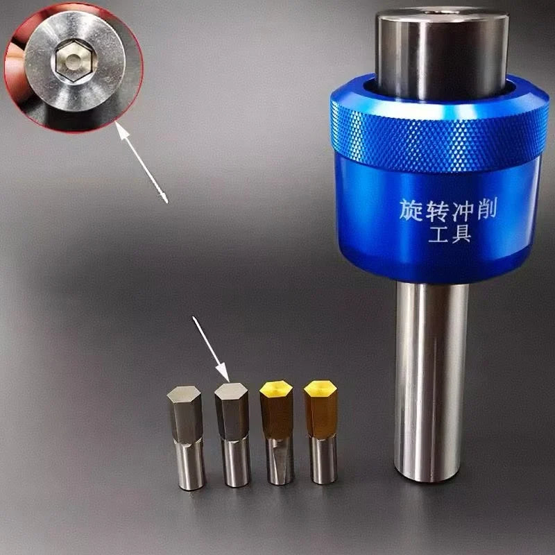 Straight Shank 8.0mm Hexagonal Squareal CT08 CT16 Rotary Broach Punch Holder British System C16/C20/C22/C25/C32 for Lathe
