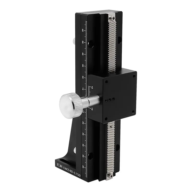 LWZ60 L=100-500mm Z Axis Dovetail Groove Linear Long Stroke Fine-Tuning Sliding Table Manual Displacement Trimming Platform