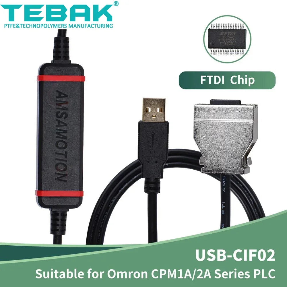 USB-CIF02 Gpld-plated Programming Cable Suitable for Omron PLC Communication CPM1 CPM1A/2A CQM1 C200HS C200HX/HG/HE Data