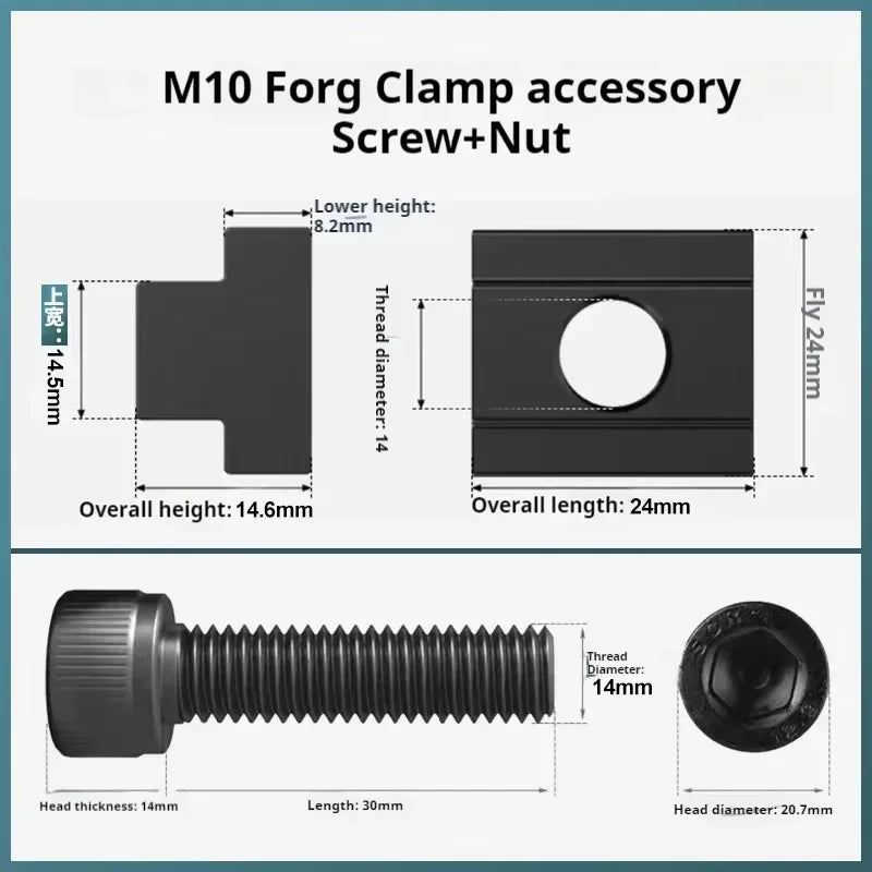 M10 CNC Side Fixture Clamp Fixed Precision Fixtures Clamping OK Vise Vice Frog Clamps Flat End Bench Vice Workholding Fixturing