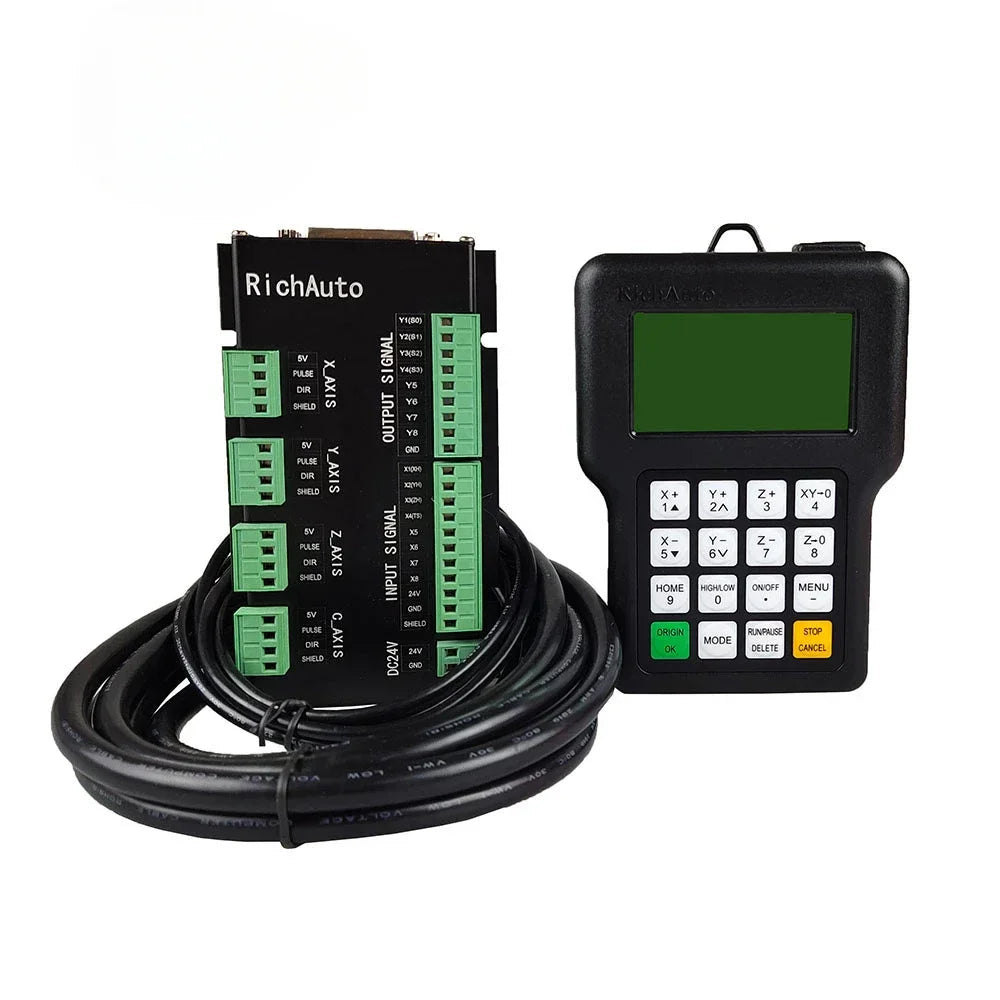CNC Controller Richauto DSP A11E A18E 3Axis 4Axis USB Remote Control System, Supports Multi-Head Replacement and G Code