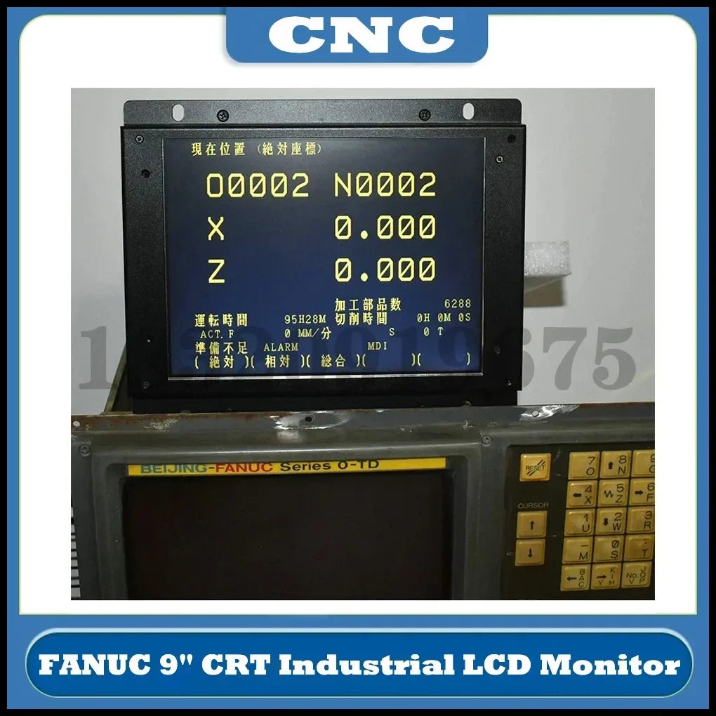 CNC Industrial LCD Display Monitor For Replacing FANUC 9" Old CRT A61L-0001-0093 D9MM-11A MDT947B-2B A61L-0001-0095 D9CM-01A