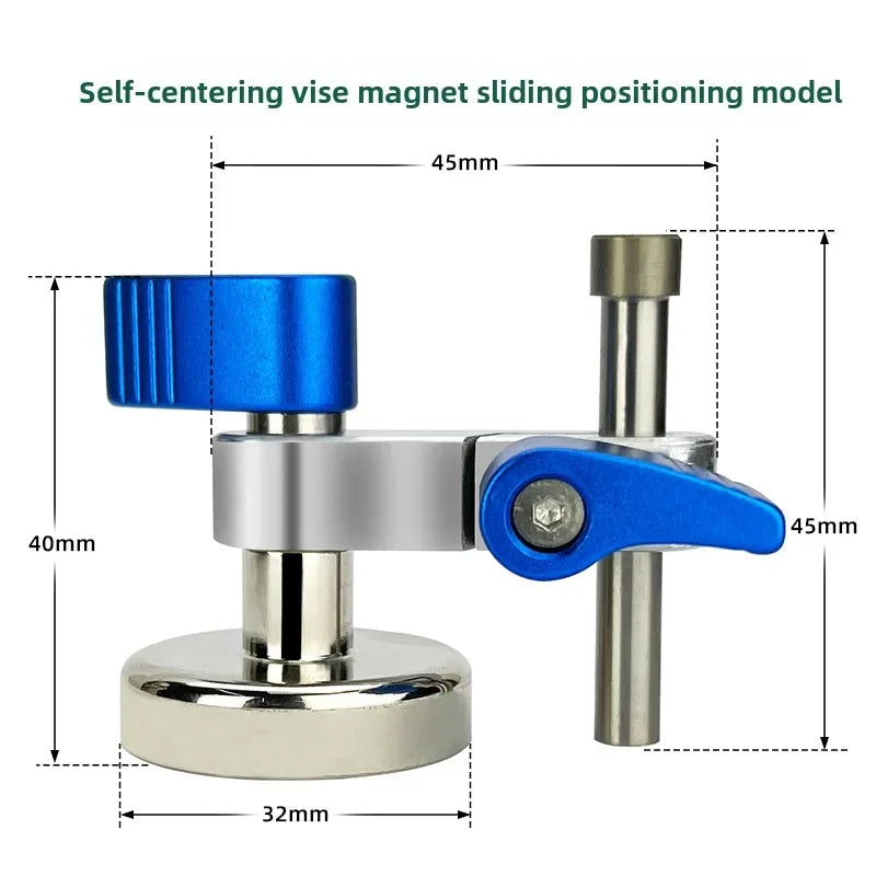 CNC Workpiece Locator Auxiliary Self Centering Vice Vise Magnet Locator Positioner Parallel Magnetic Suction Auxiliary Vise Vice