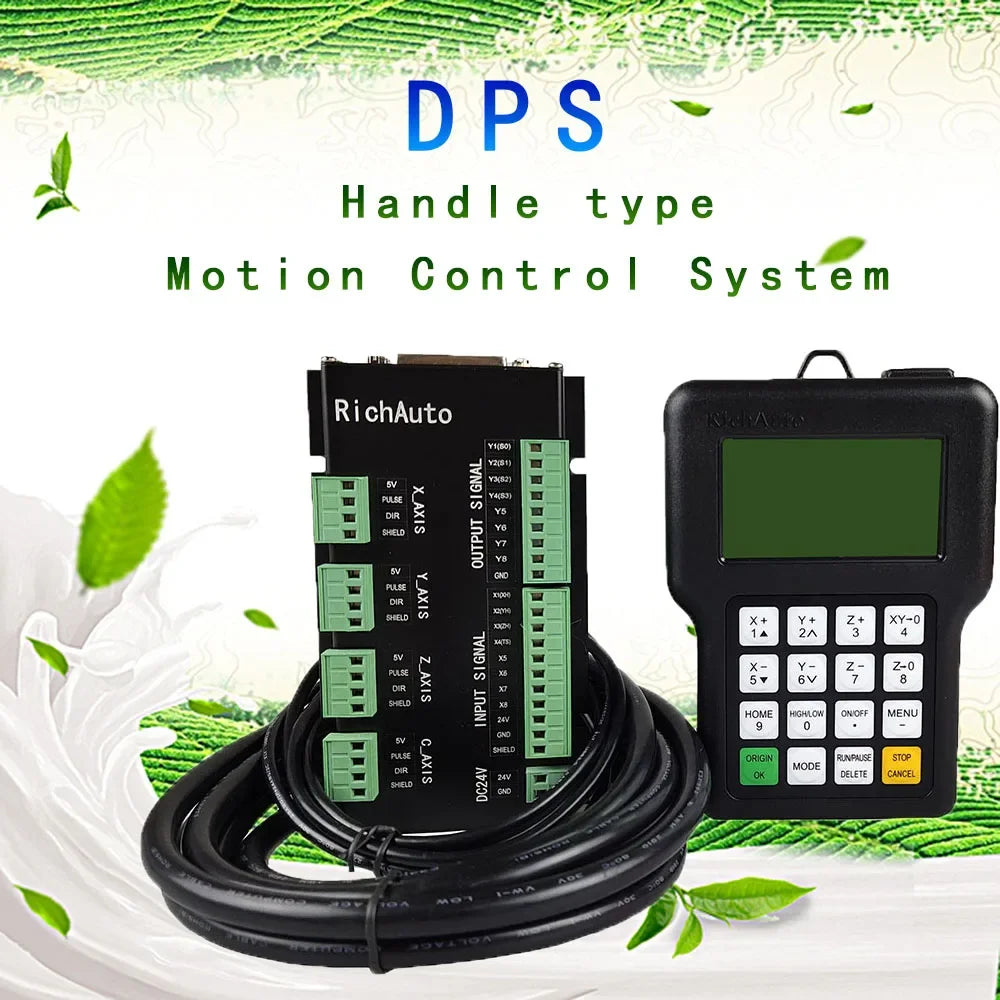 CNC Controller Richauto DSP A11E A18E 3Axis 4Axis USB Remote Control System, Supports Multi-Head Replacement and G Code